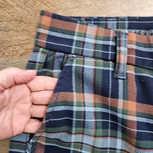 American Eagle Outfitters Super Hi-Rise Skinny Trouser Blue Plaid Ankle Pants 2 - Picture 8 of 13